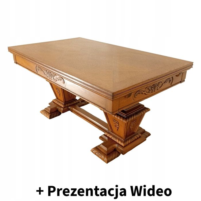 Stół atr deco vintage rozkładany dąb