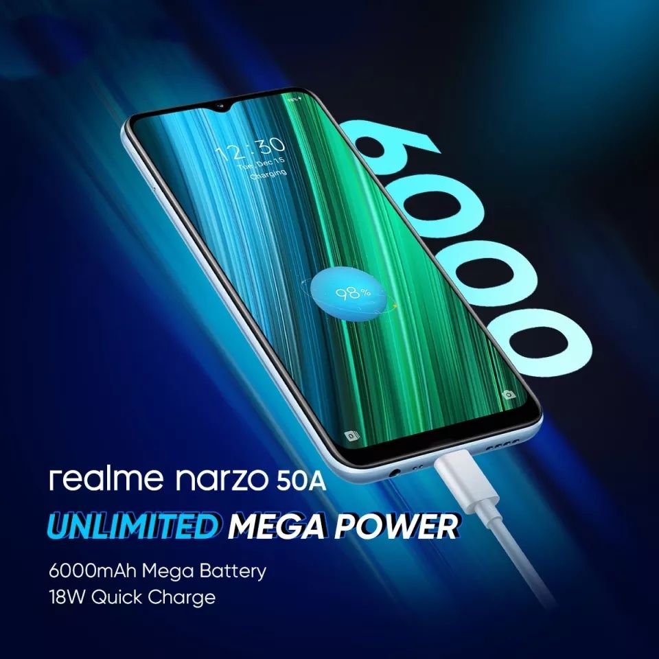 Realme Narzo 50A 4/128gb NFC Helio G85 6000mah green