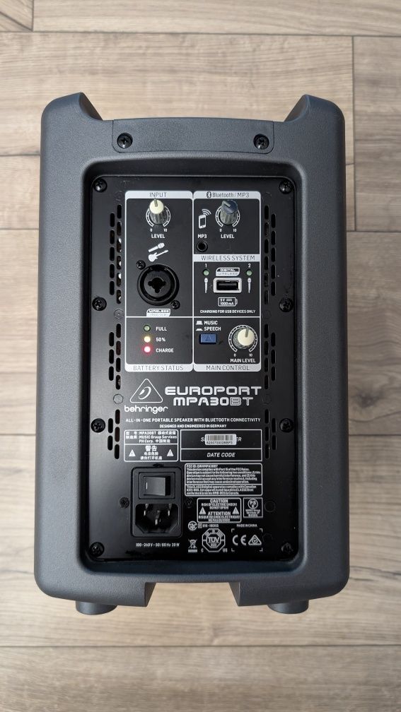 Behringer MPA30BT, system nagłośnieniowy Bluetooth, nowy akumulator