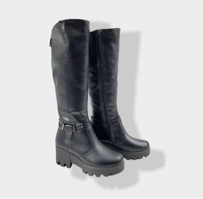 Зимові шкіряні чоботи