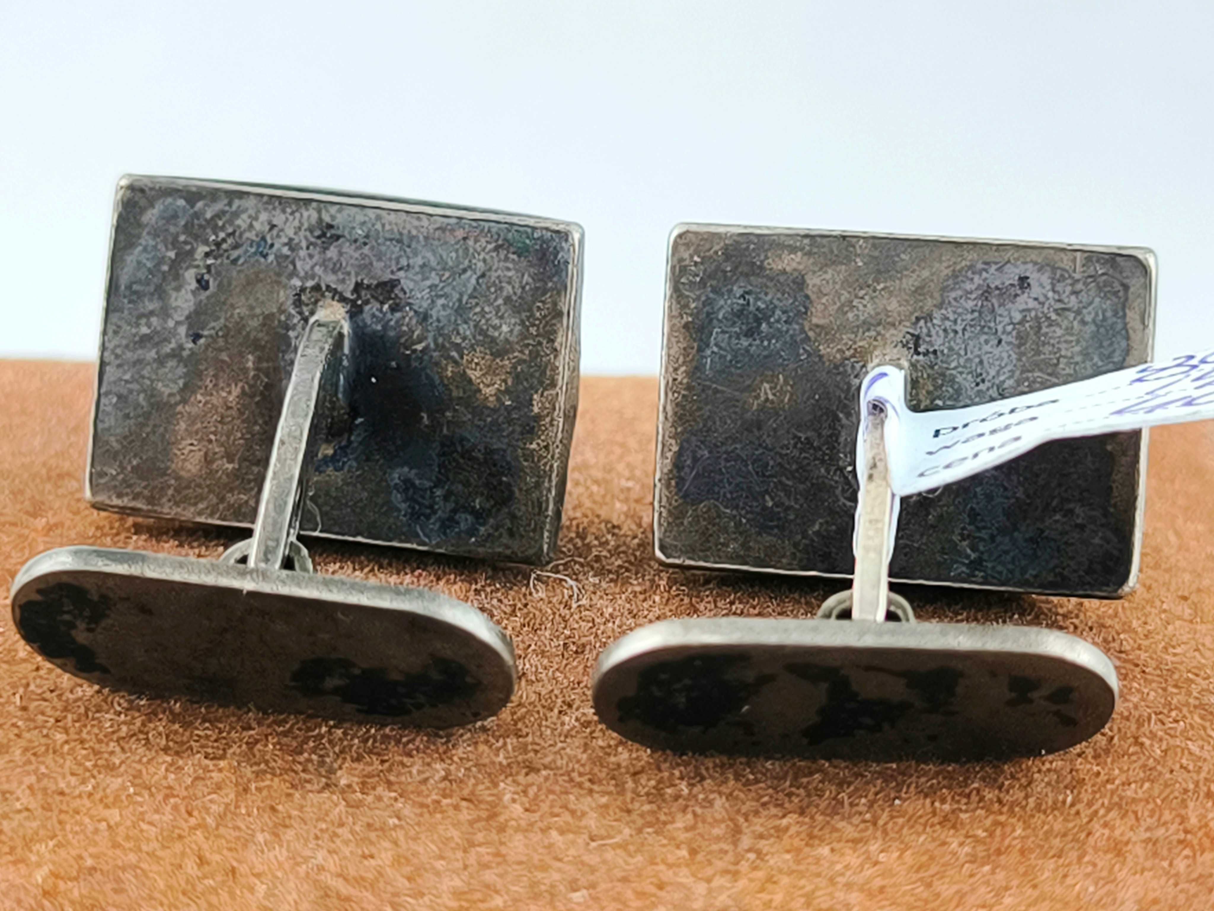 METALOPLASTYKA M1 Srebrne SPINKI do Mankietów Pr.800/ 14,5g / 1963-86