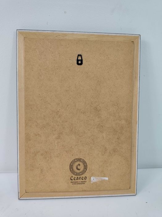 Lustro Witrażowe Zdobione Sygnowane