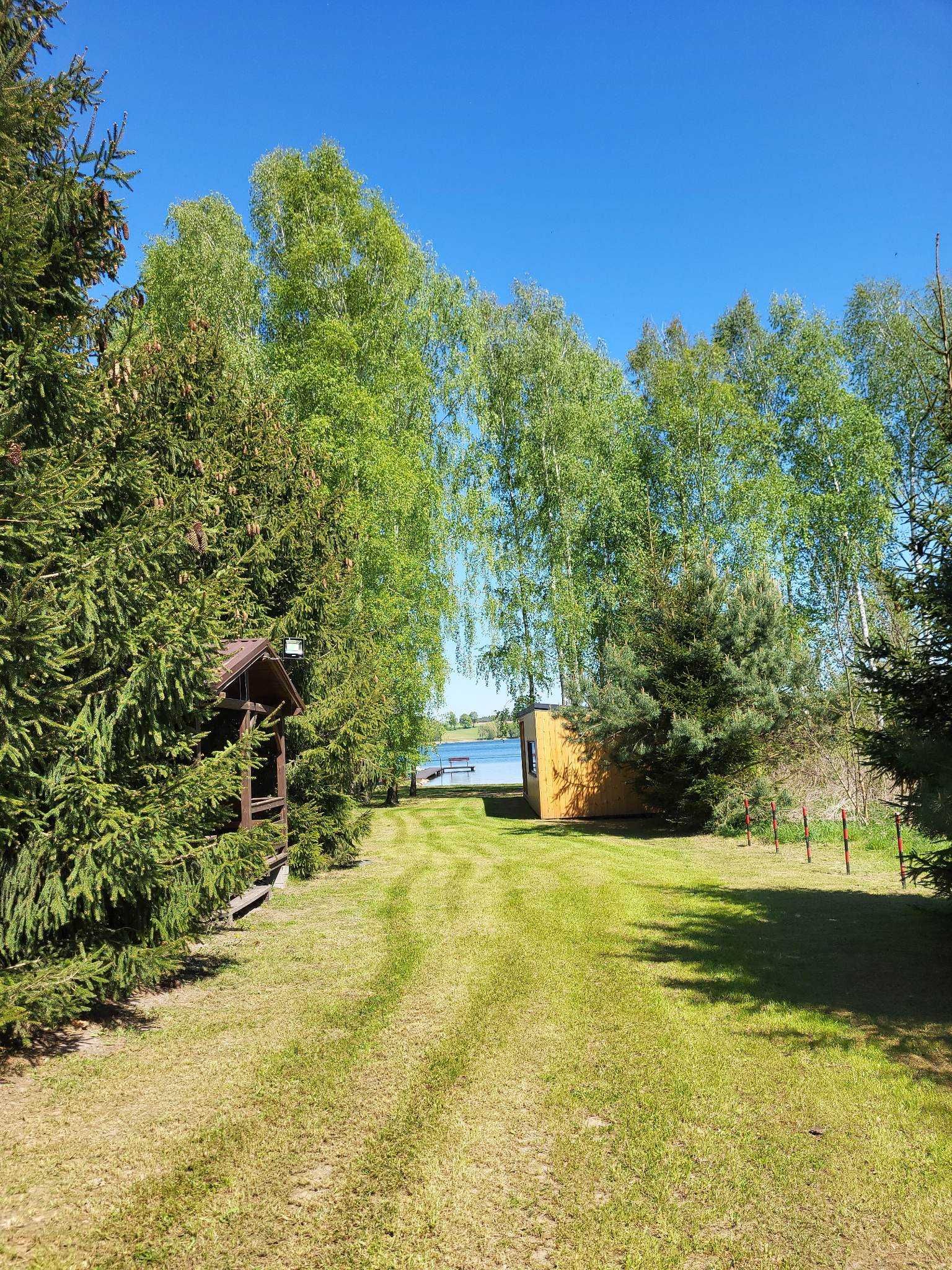 Domek z sauną nad jeziorem,cisza,wędkowanie,las,łowisko,plaża