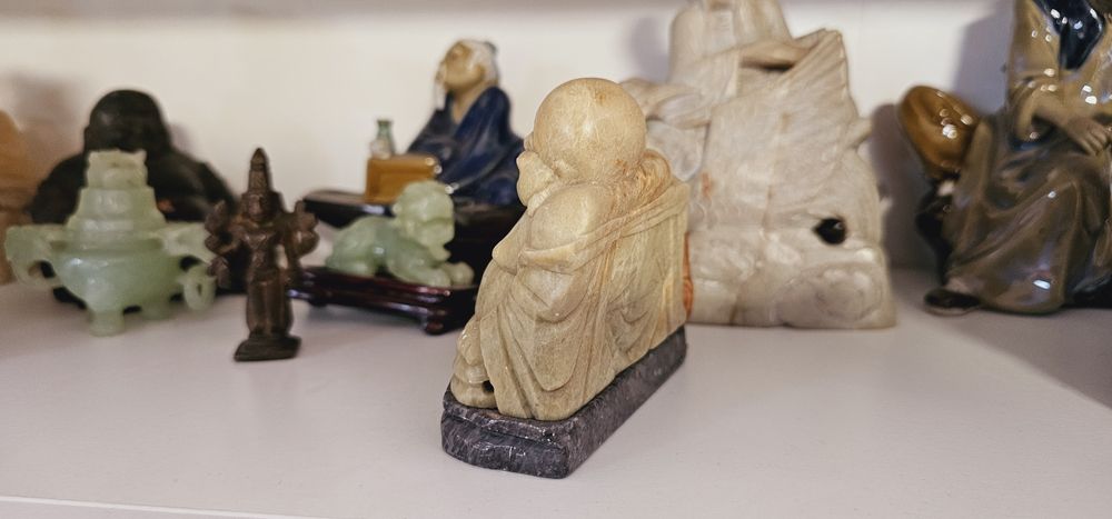 Kamienna figurka buddy - Vintage Prl