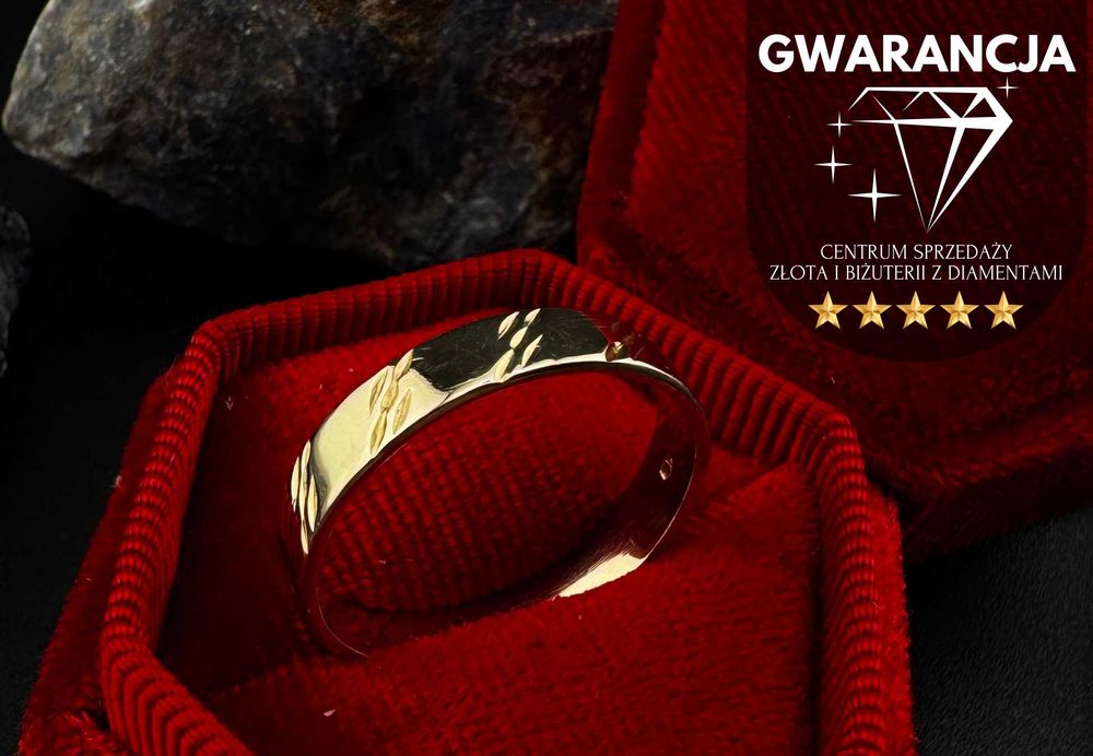 Złota Obrączka Frez | JAK NOWA | 585 | 3.36G