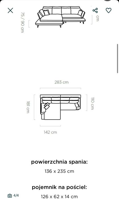 Naroznik, kanapa, rogowka funkcja spania. Okazja