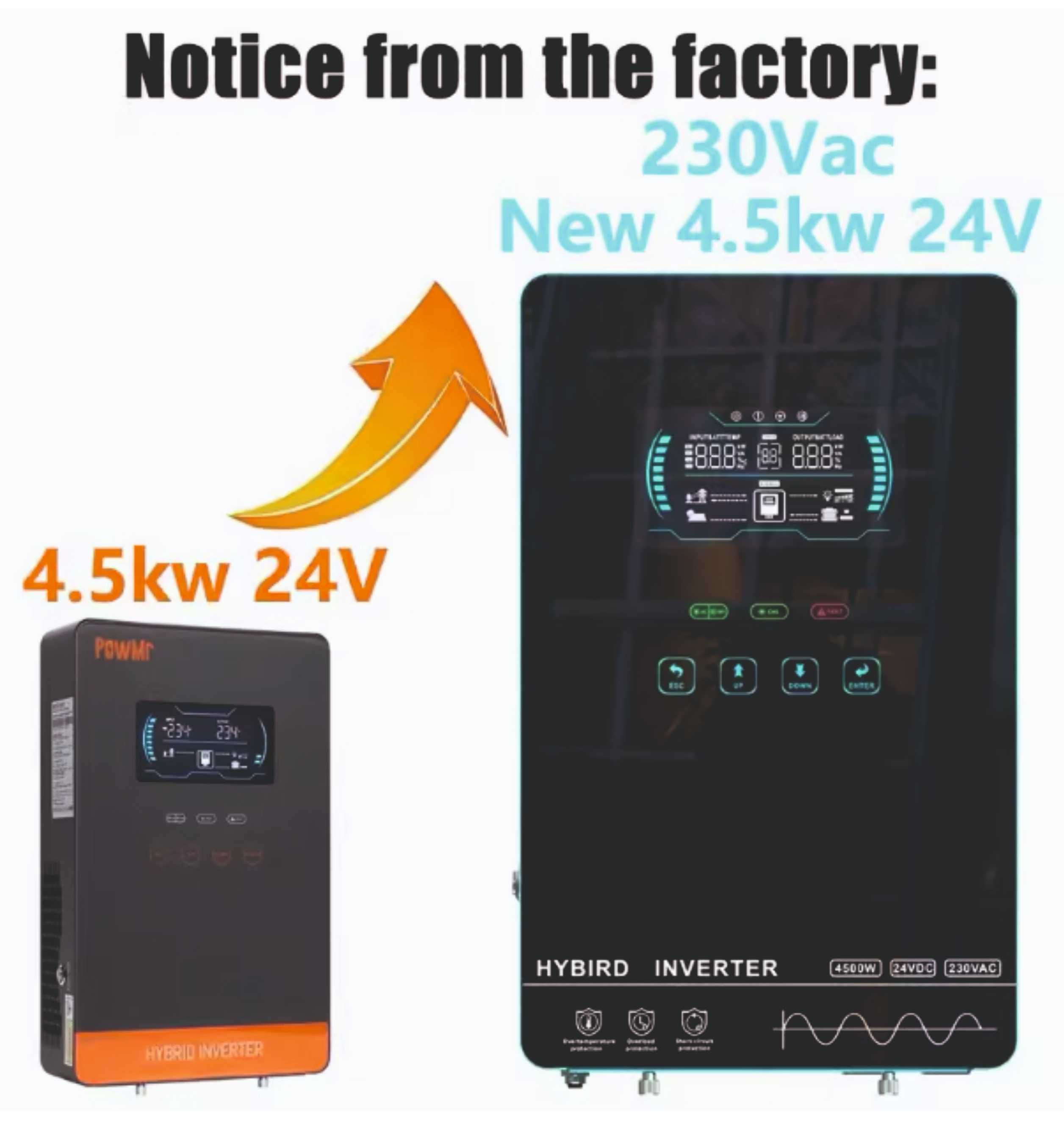 Преміум якість, інвертор инвертор Powmr POW-HVM4.5K-24V-P,