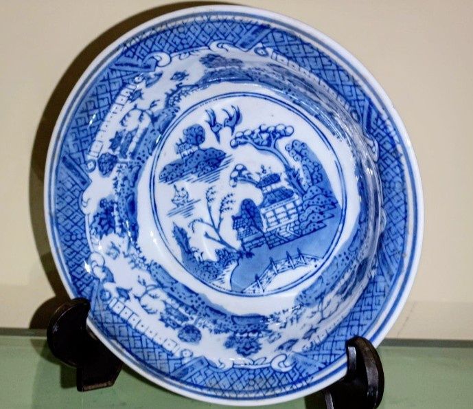 Antiga Taça Chinesa Azul e Branca