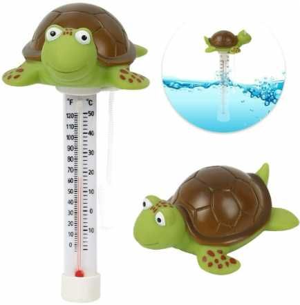 Termometr basenowy do basenu oczka jacuzzi pływający żółw 24cm