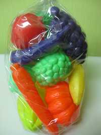 140_ Детский набор овощей и фруктов из пластмассы