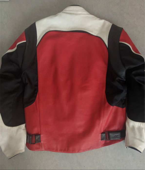 Casaco Pele Mota Alpine Stars Vermelho/Branco/Preto