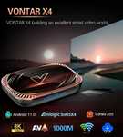 TVBox VONTAR X4 4/32 GB Amlogic S905X4.Сток,Slimbox.Налаштований