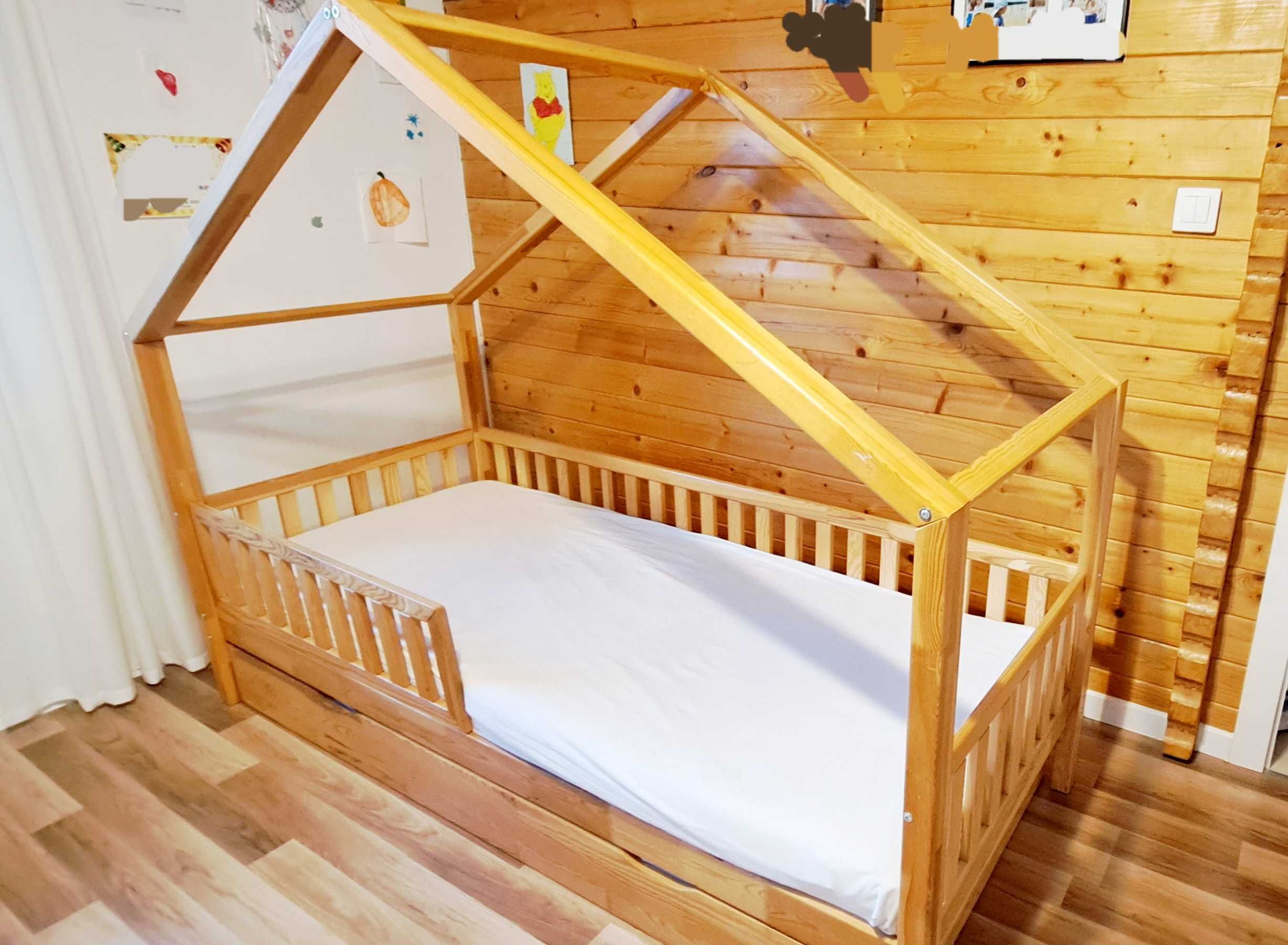 Łóżko domek dla dzieci 80x190 podwójne