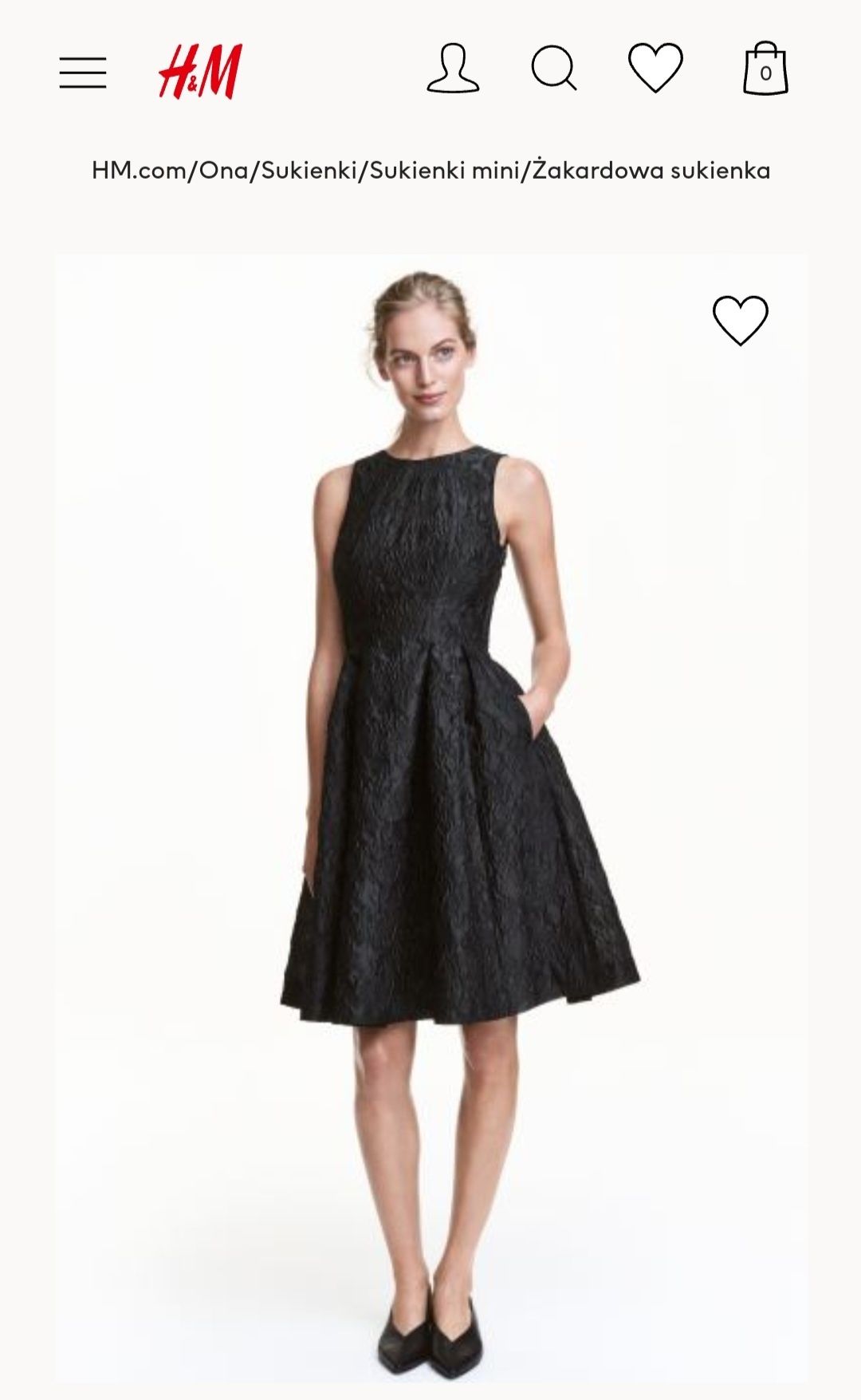 Nowa czarna sukienka H&M 40
