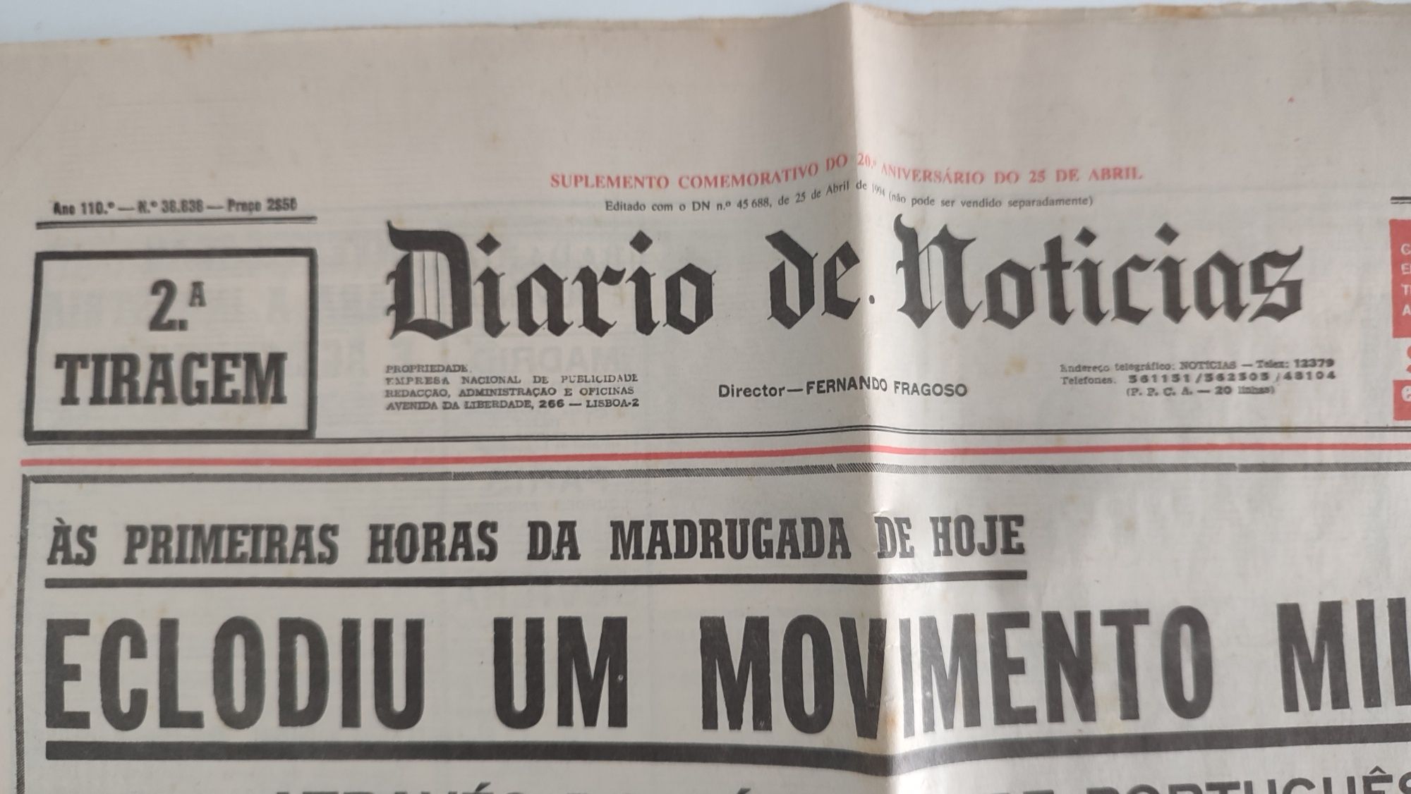 Diário de Notícias 25 abril 1974