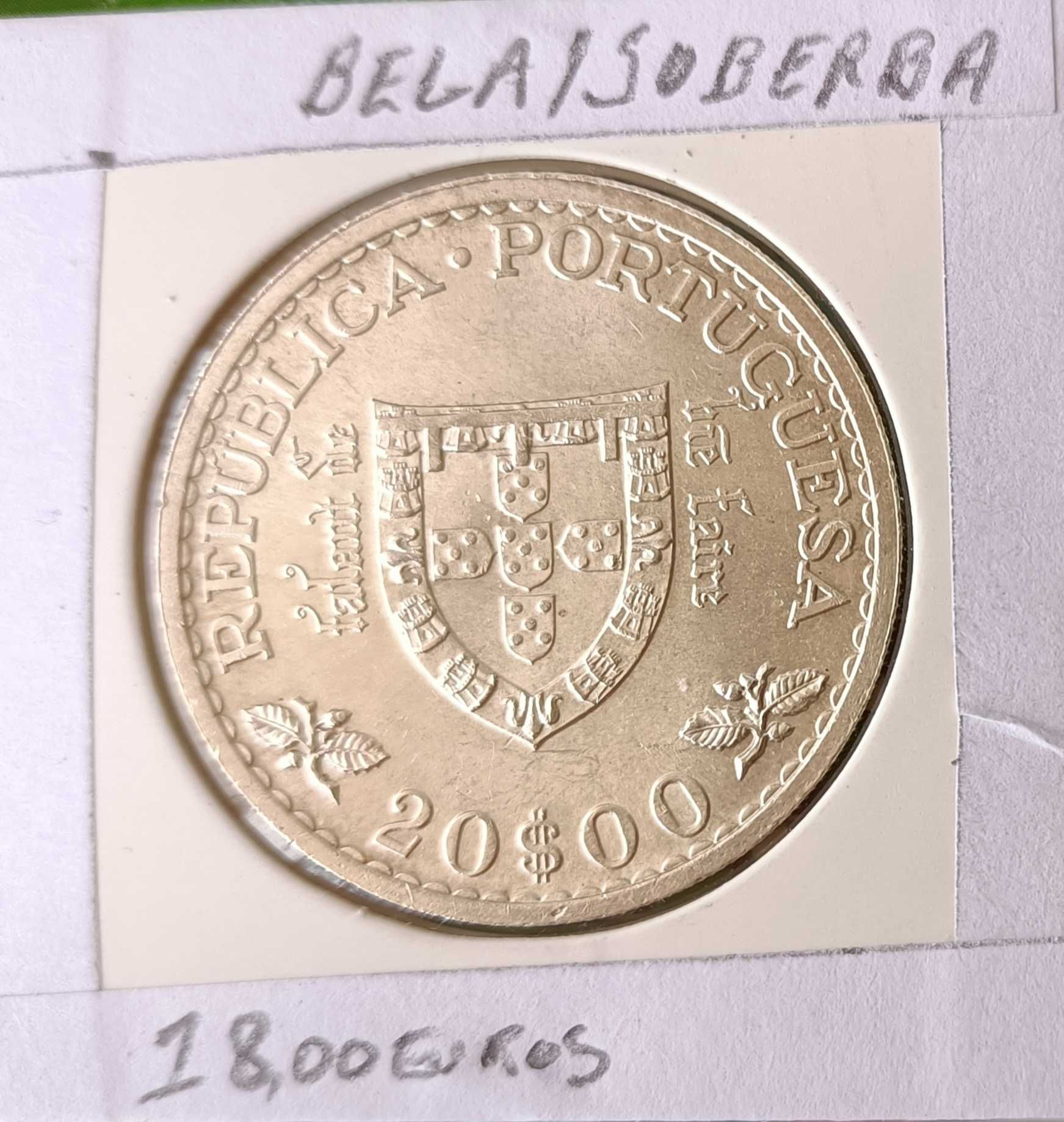 3 Moedas Comemorativas Portuguesas 2ª República 20 escudos ( prata )