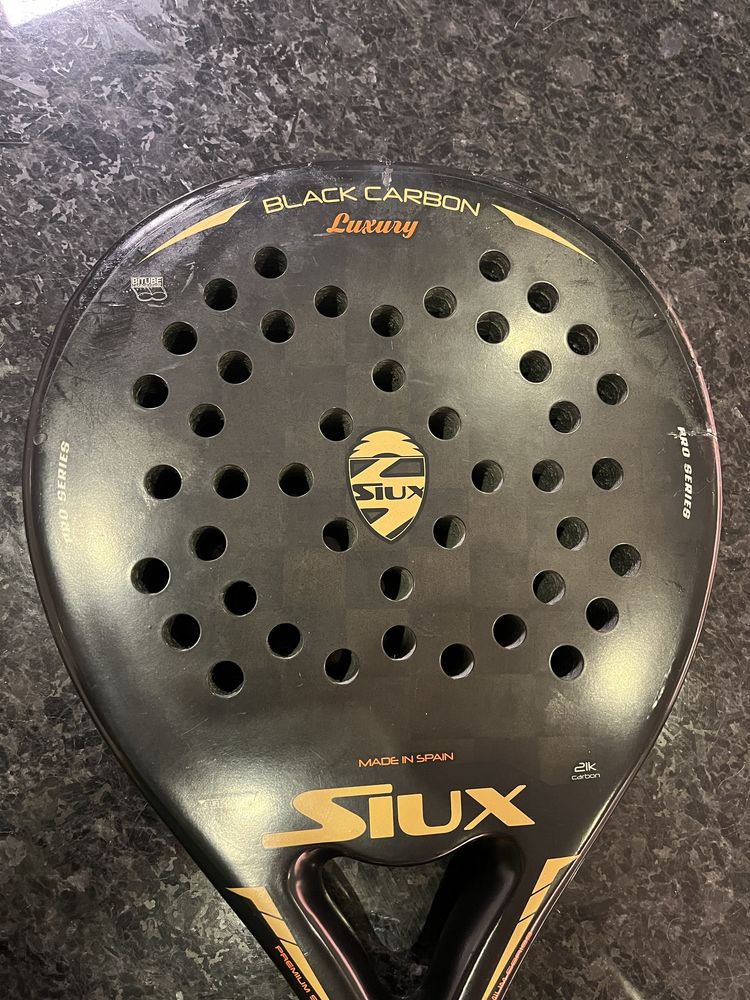 Raquete Padel - Siux Black Carbon Luxury