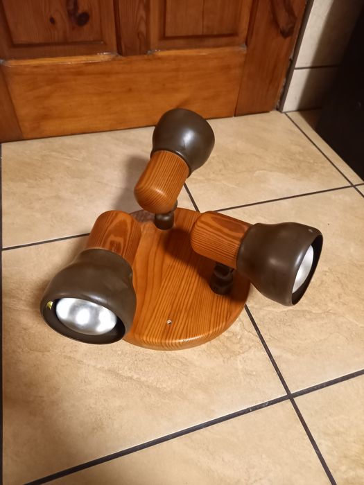 Lampa drewniana wisząca