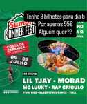 3 bilhetes para sumol summer fest 55€ cada