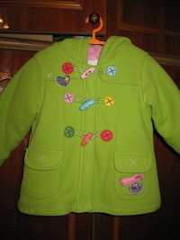 Куртка детская демисезонная с капюшоном для девочки 2-3 года (рост 98)
