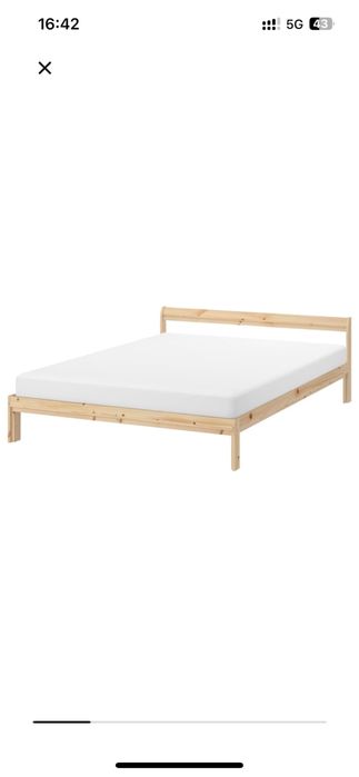 Łóżko Neiden Ikea 140x200. Sosna bez dna łóżka