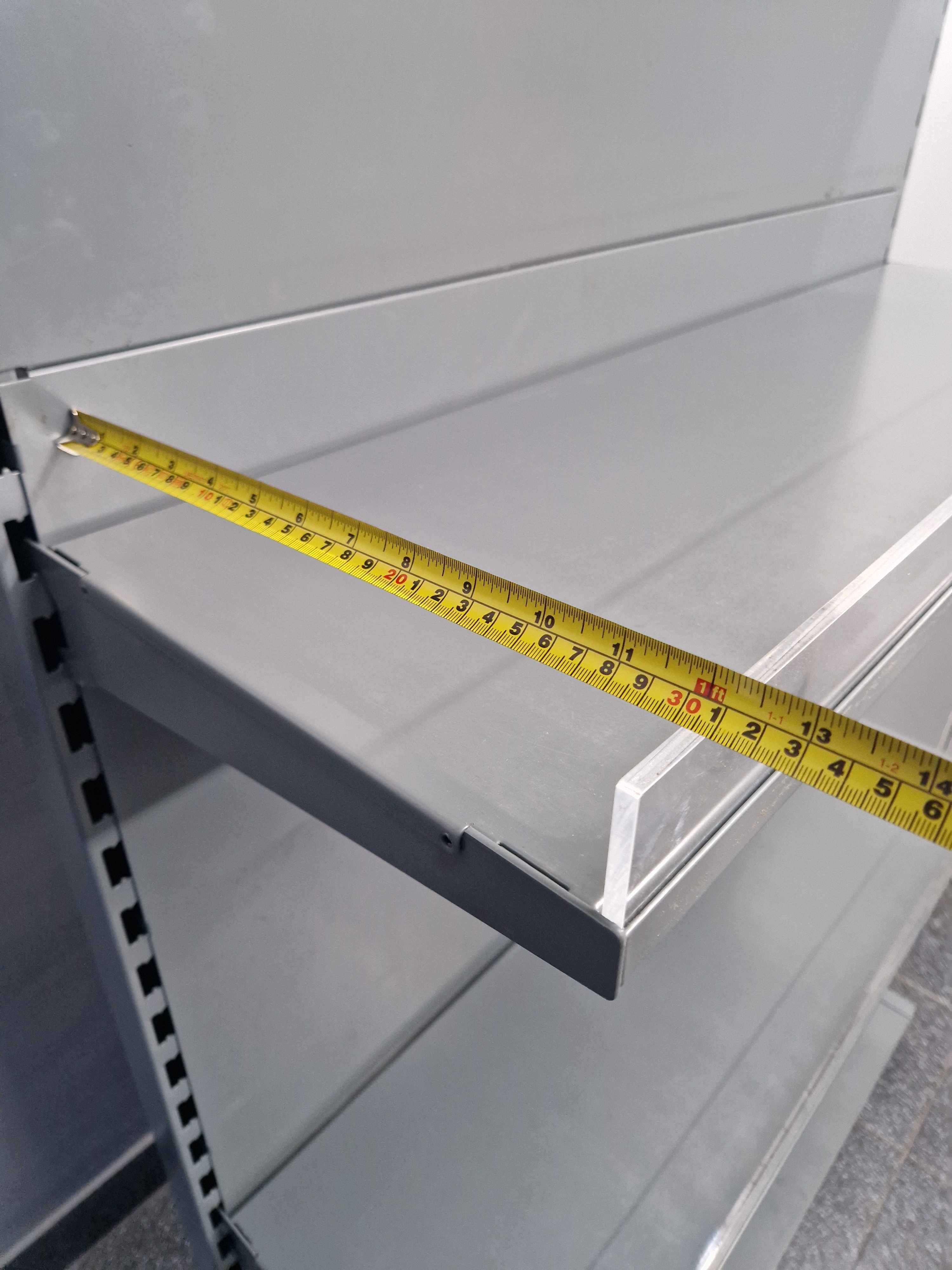 Regał metalowy, przyścienny, solidny 250x100x30 sklepowy, magazynowy