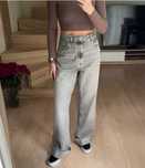 Джинсы zara, wide leg с высокой посадкой