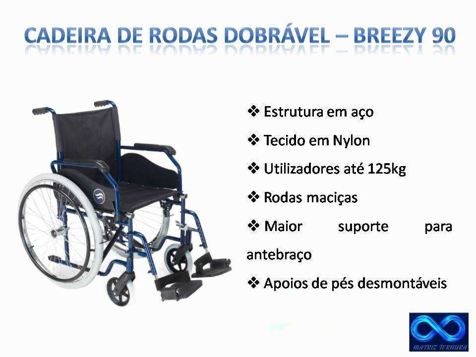 Cadeira de Rodas Dobrável - Breezy 90