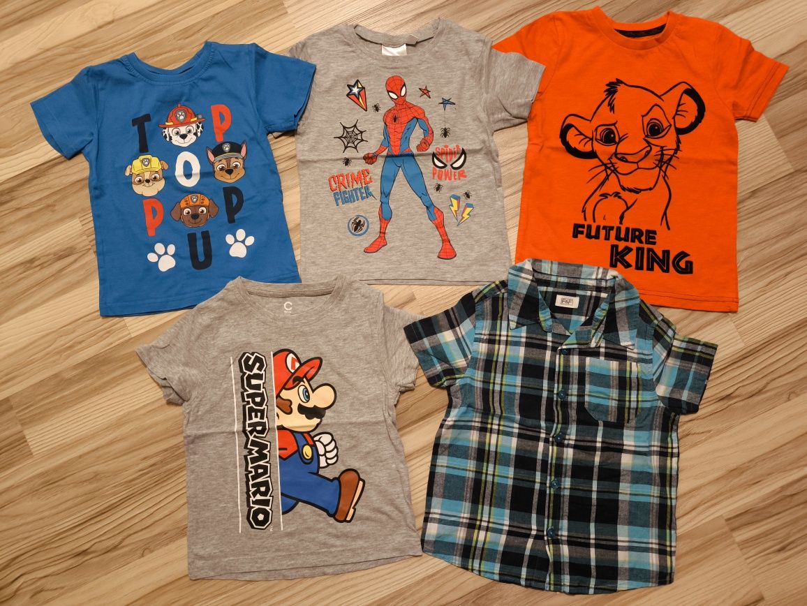 Jak nowe koszulki t-shirty chłopięce r.98/104 Psi Patrol Spiderman...