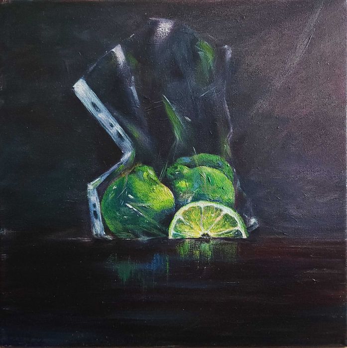 Картина "Citrus bergamia", полотно, олія