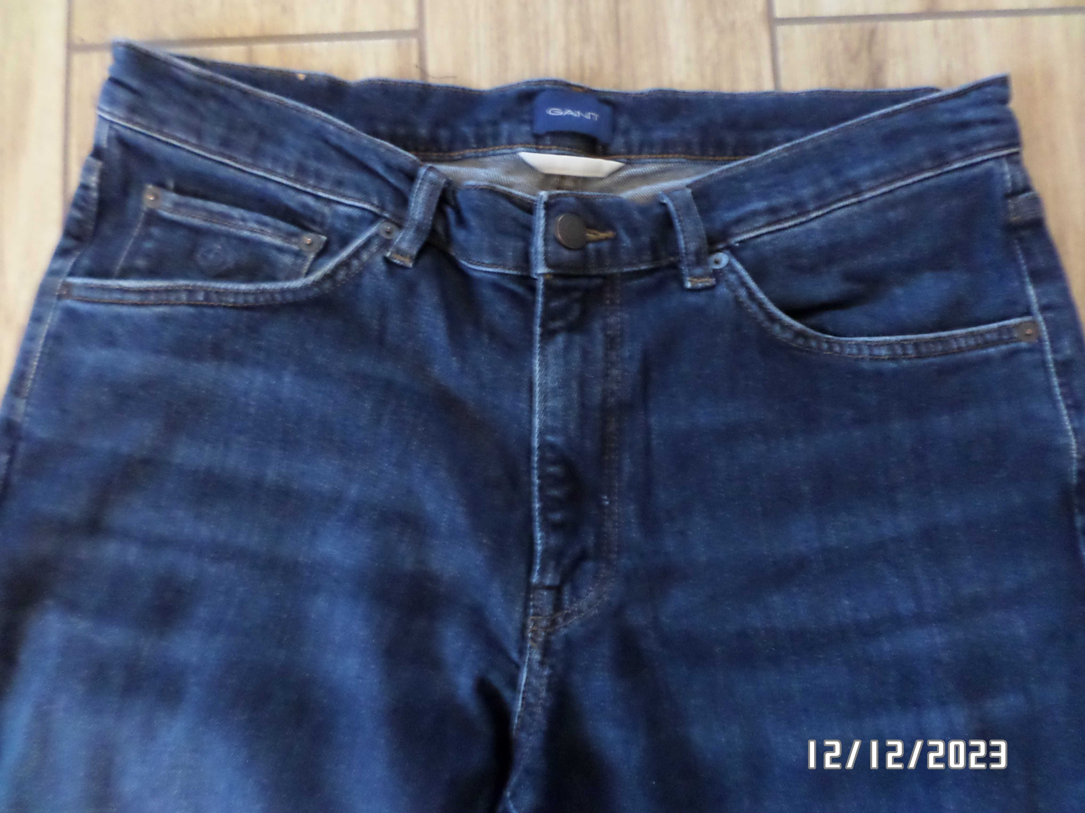 Firmowe spodnie męskie jeans-GANT-36/32-XL