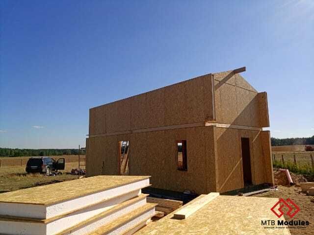 Dom z Paneli SIP + drewno zestaw do samodzielnego montażu 88m2 MTB SIX
