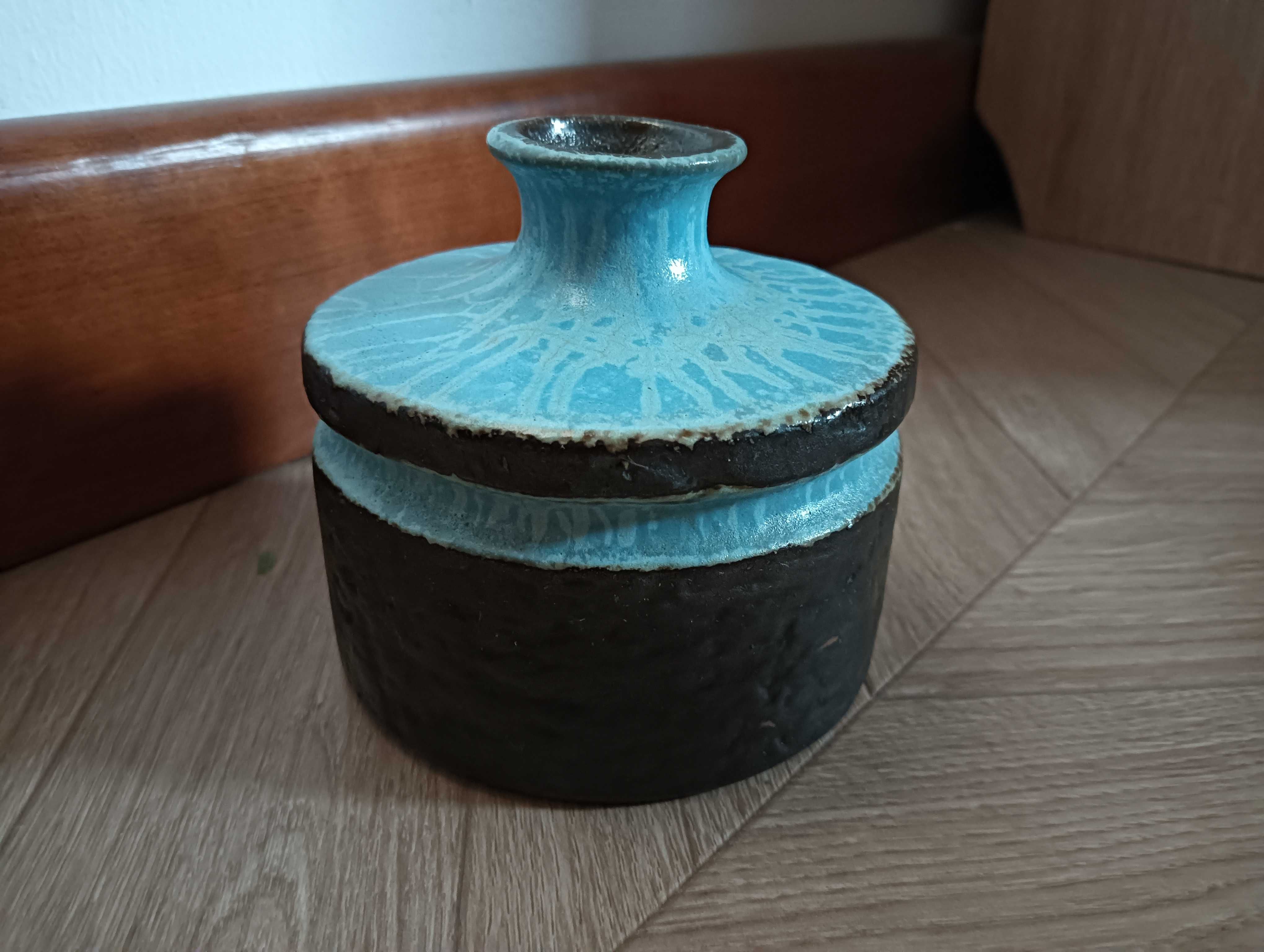Wazon ceramiczny Haldensleben niebiesko brązowy