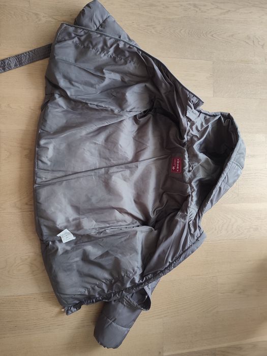 r140 Kawowa kurtka przejsciowa dziewczęca