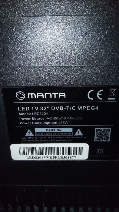 Telewizor TV led dvbc dvbt dvb-c dvb-t MANTA LED3204 32 cale