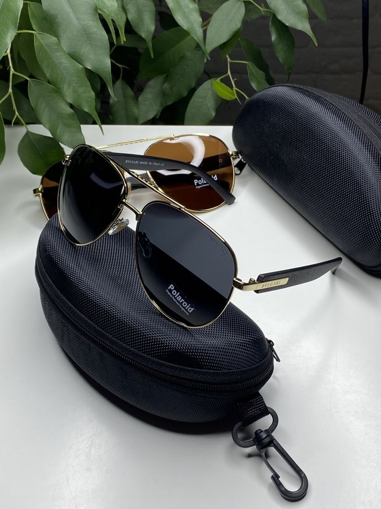 Мужские солнцезащитные очки BVLGARI AVIATOR Bulgari с поляризацией ХИТ