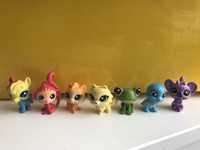 kolorowy zestaw littlest pet shop lps 7 sztuk