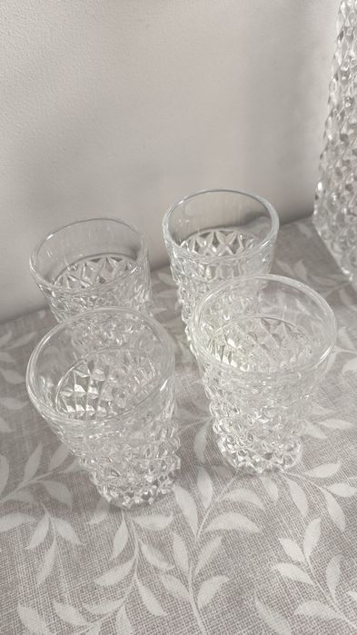 Karafka kryształowa, kieliszki kryształowe
