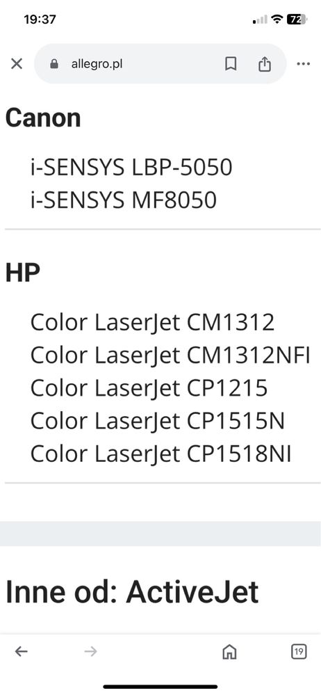 Toner Hp CB541, CB542 lub Canon CRG716