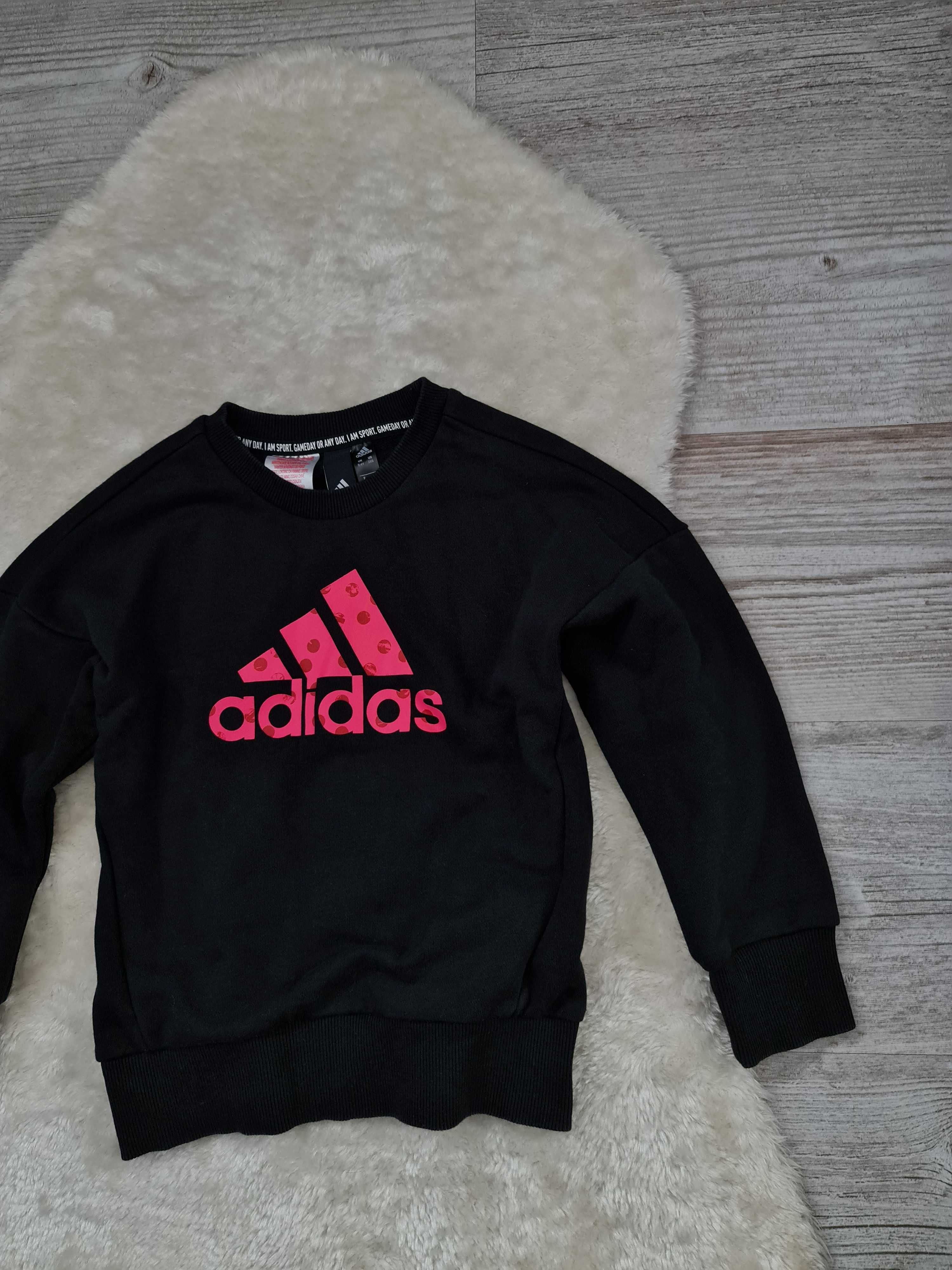 Bluza Adidas Logo Czarna Rozmiar 110 - 116 na Wiek 5 a 6 Lat