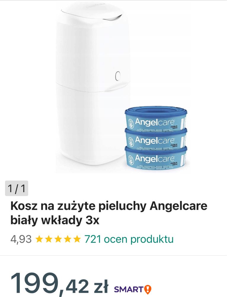Kosz Angelcare na pieluchy • moze byc dla zwierzat na zwirek, odchody
