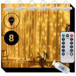 Girlandy Kurtyna Świetlna LED 3x3m USB Ciepła