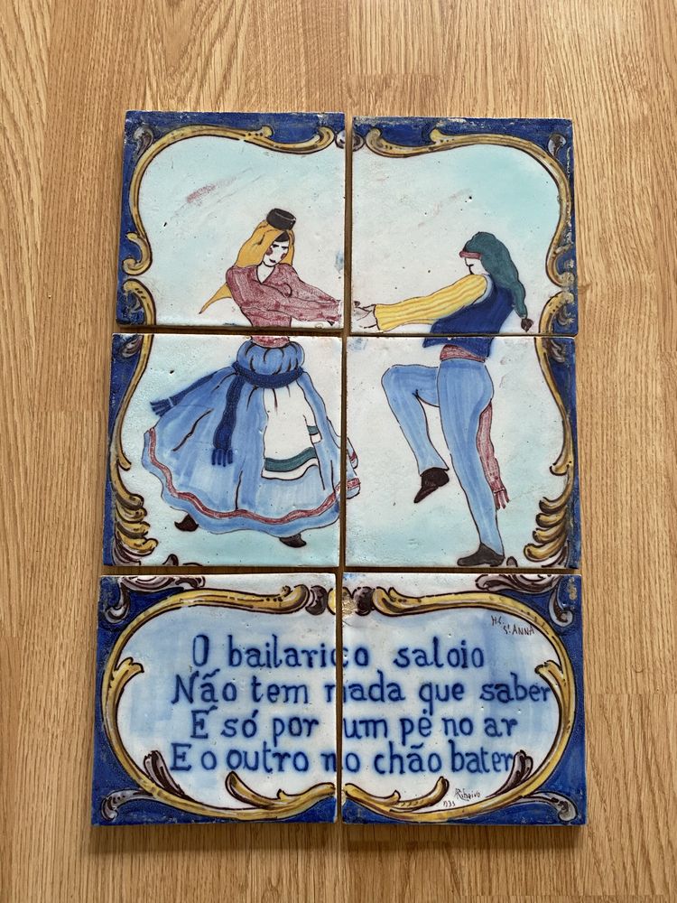 Painel azulejos antigos Fabrica S’Antanna anos 30