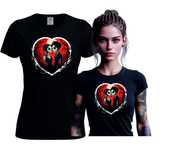 Koszulka Damska T-Shirt Prezent Miłość Aż Po Grób Goth Romance 2