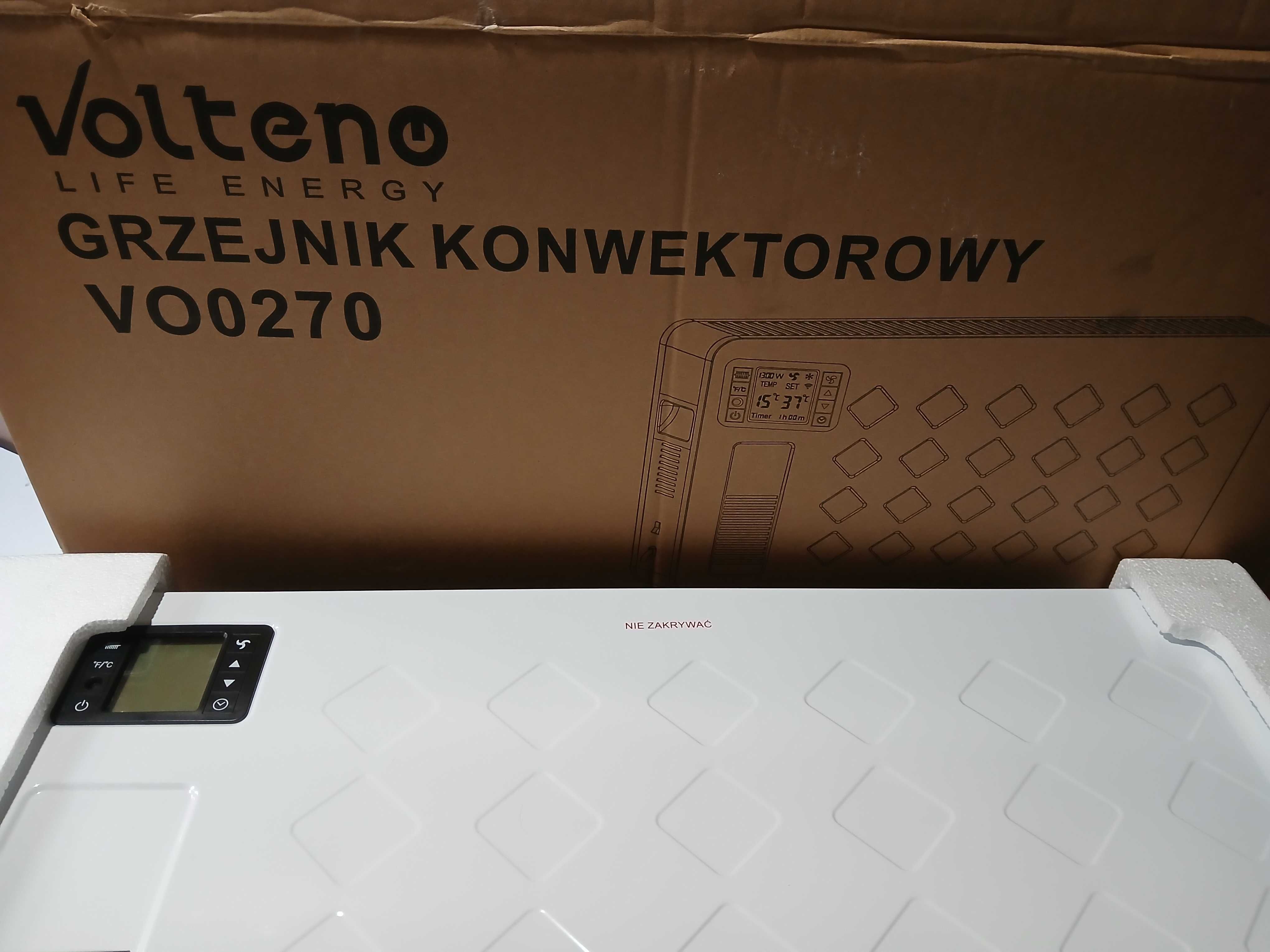 Grzejnik konwektorowy przenośny z wyświetlaczem 2000 W VOLTENO + pilot