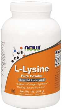 lizyna aminokwas L-LYSINE suplement diety firmy now
