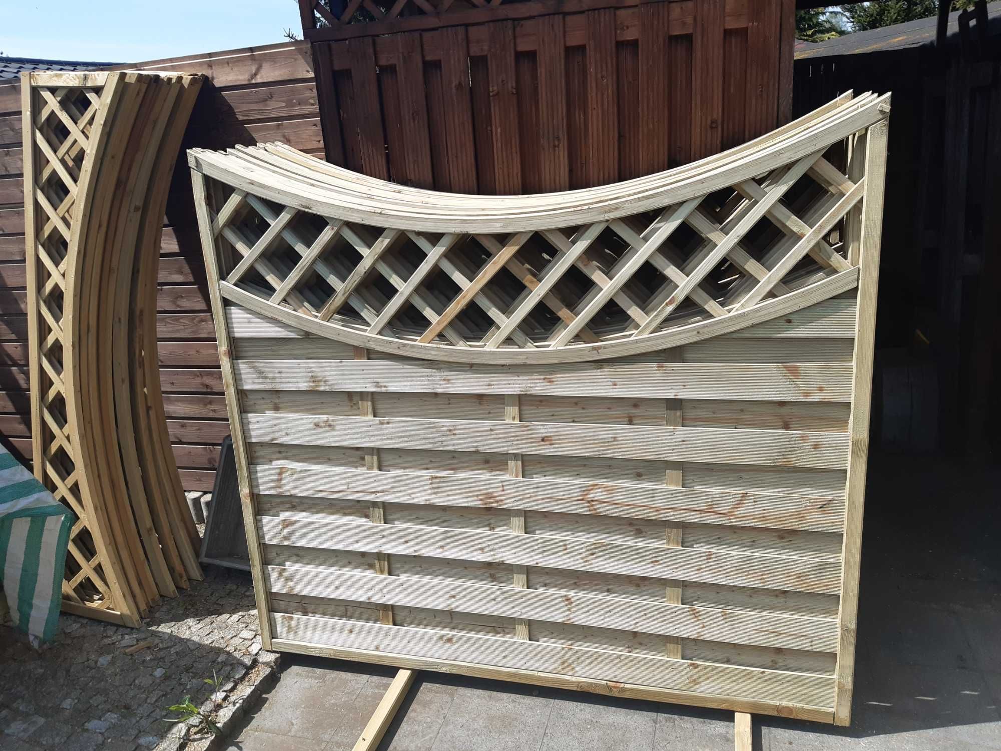 Panel ogrodzeniowy 180x180 cm Płot drewniany 180x60 PERGOLA do WIATY