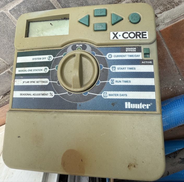 Programador de rega XCORE a funcionar em pleno.