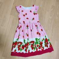 Сукня з полуницями (6-8 років) 100% бавовна