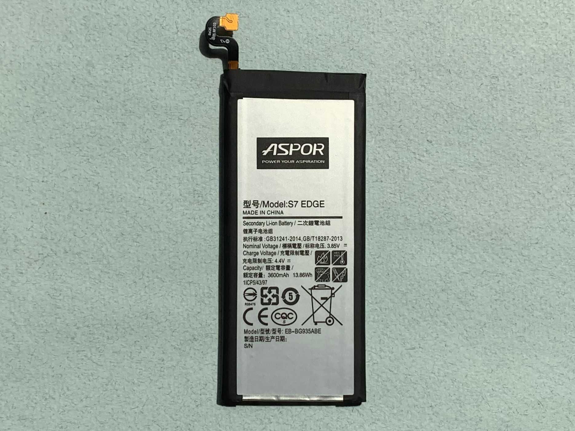 Galaxy S7 Edge акумуляторна батарея ASPOR АКБ 3600mA*h s8 s7 g935